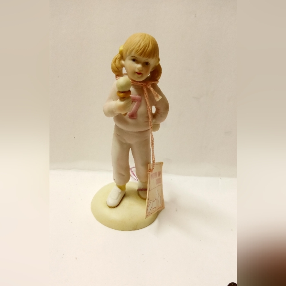 RARE Vintage ENESCO 1983 Figurine Growing Up Girls Porcelain Ceramic Collectible